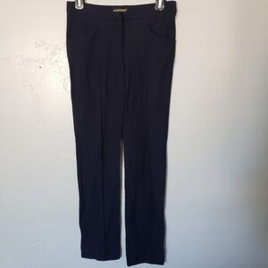 Uffizi Short Hills Navy Blue Dress Pants Women's 36 4 Trousers Work Business